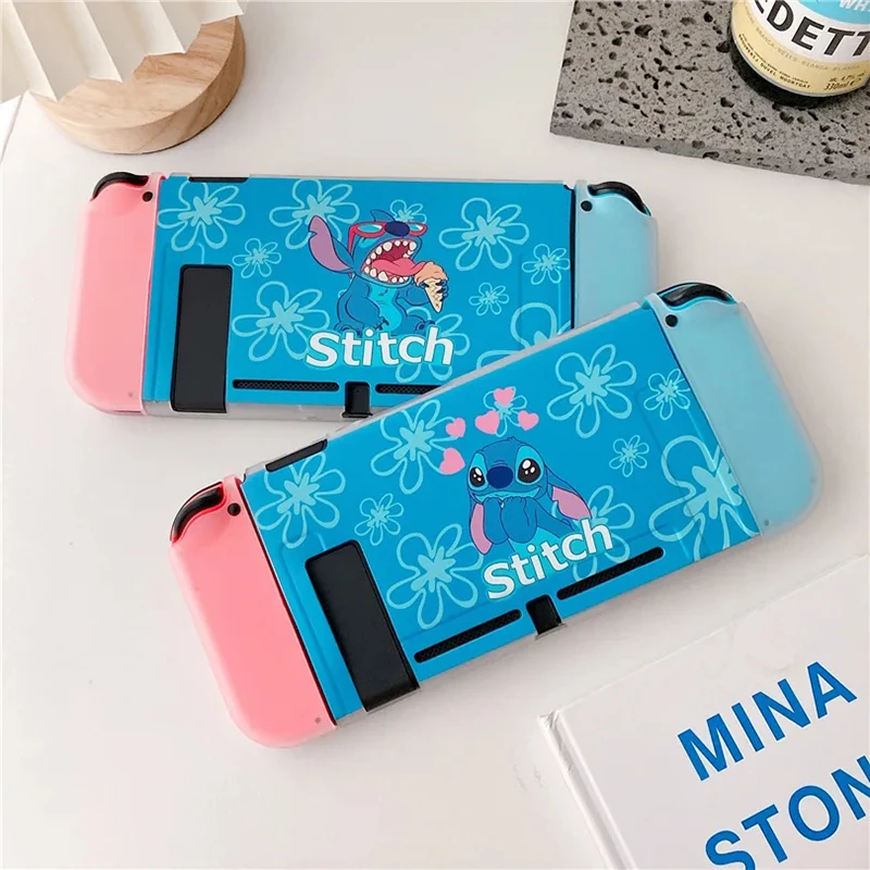 Disney Lilo and Stitch Switch Protective Case Cute Cartoon Figure Soft Shell Game Console Cover Children Man Boy Birthday Gifts