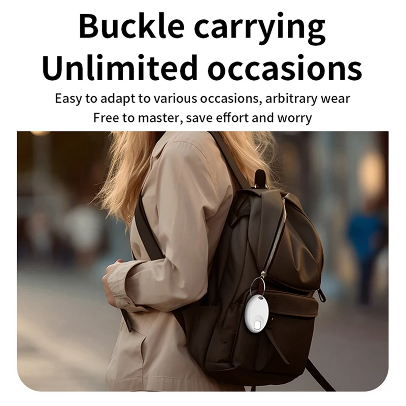 Bluetooth локатор для отслеживания домашних животных, умный искатель предотвращения потерь для поиска My Airtag Apple, устройство против потери, кремово-белый