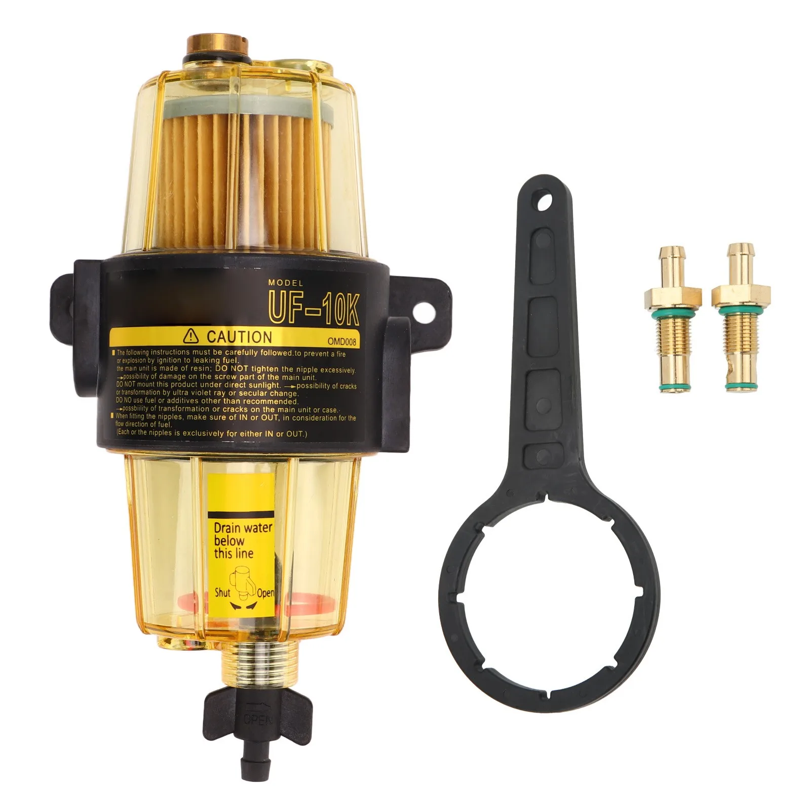 Oil Water Separator for Ships Outboards Engine Reducing Friction PA66 Filter Paper Nitrile Rubber Oil Filter Separator