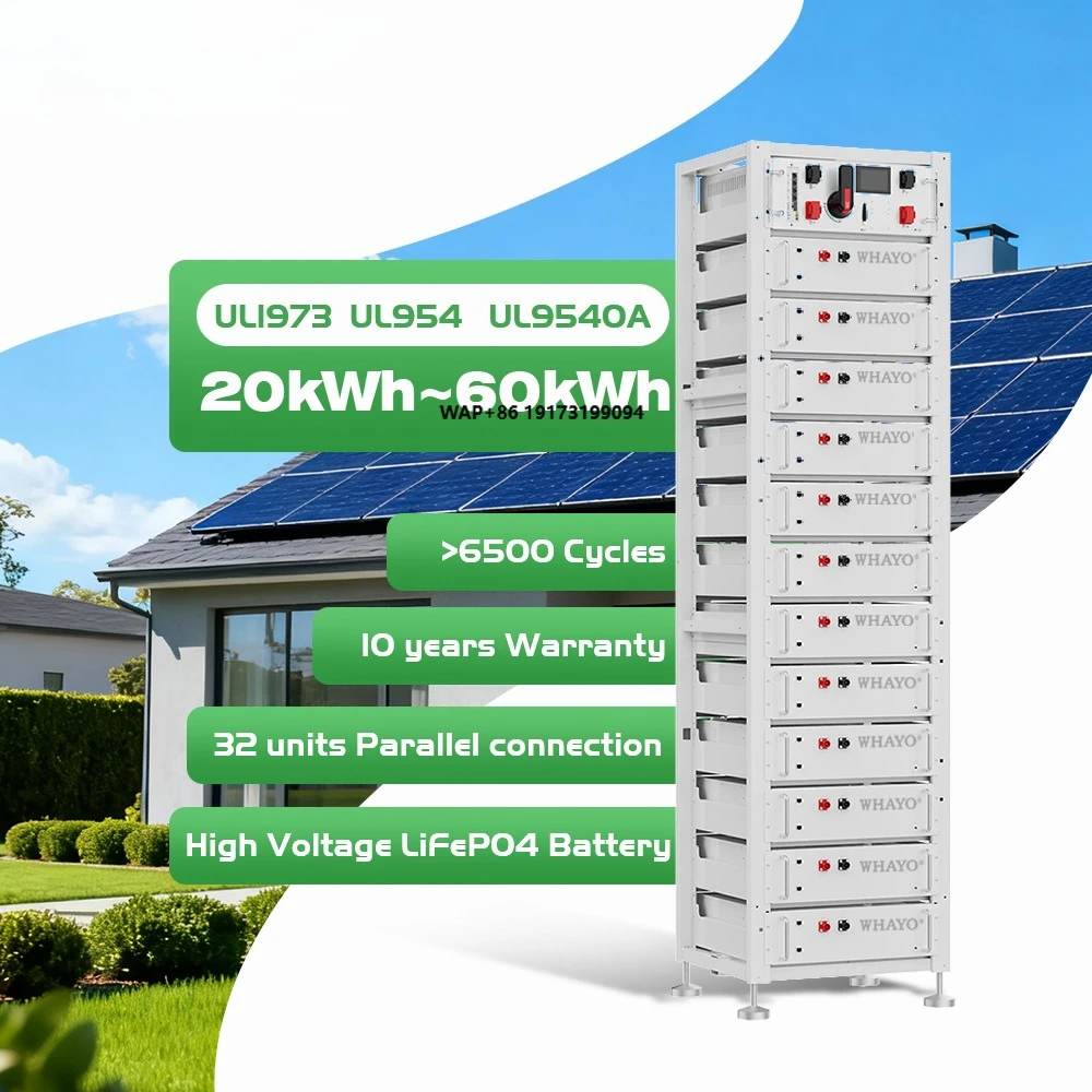 North America Market HV Rack Battery 20kWh 50kWh 55kWh LiFePO4 Solar ESS Storage Battery UL9540 Ready
