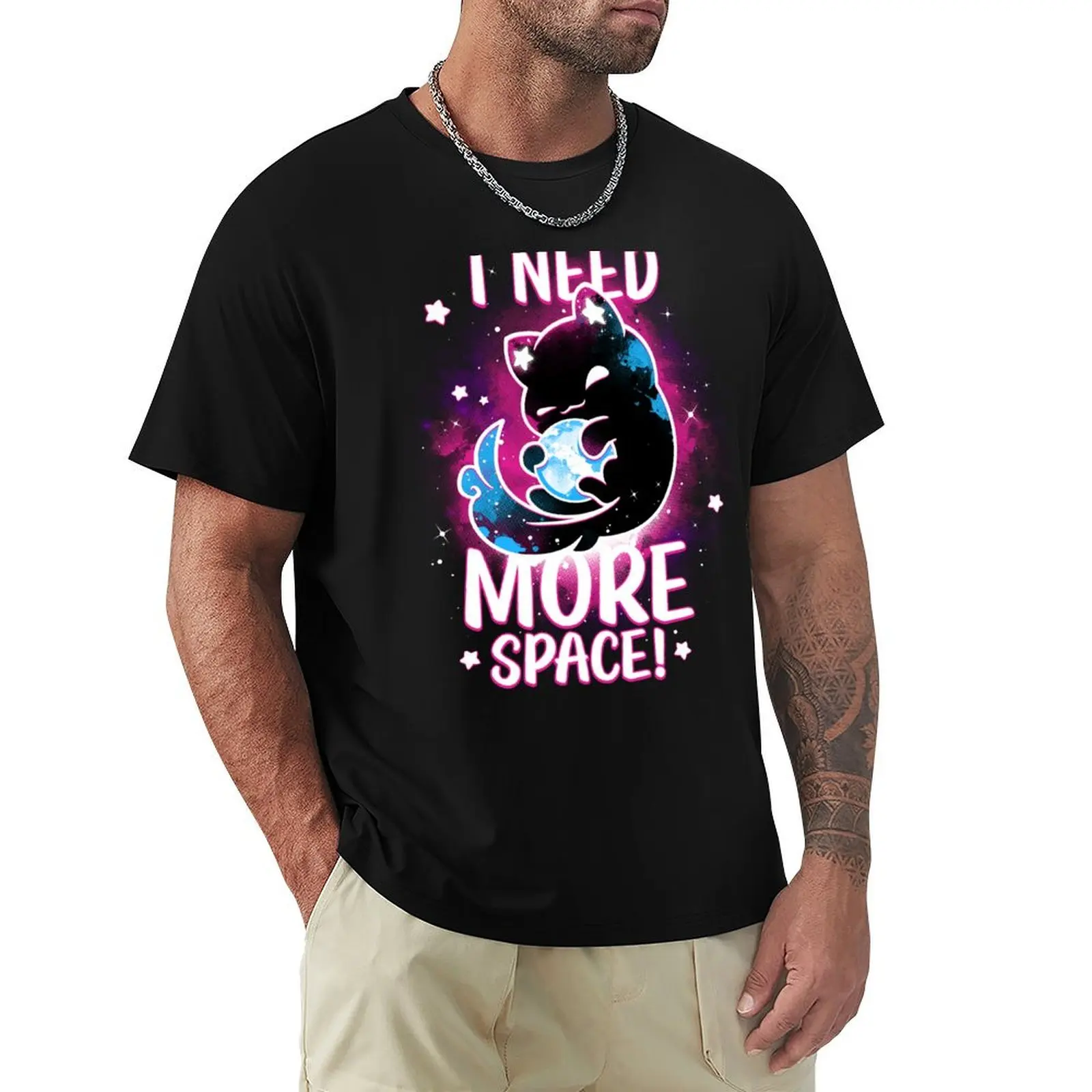 Asking for the Universe - Evil Greedy Cat T-Shirt t shirts for man graphic funny T-Shirt