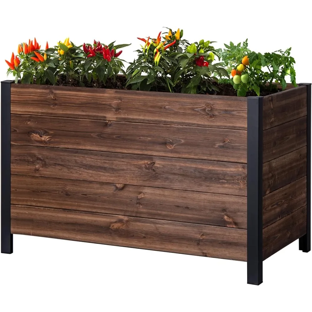 

Herbs Pots for Plants Raised Garden Bed Planter Box Deep Flowers (48"x 24"x 30") With Aluminum Legs for Vegetables Freight Free