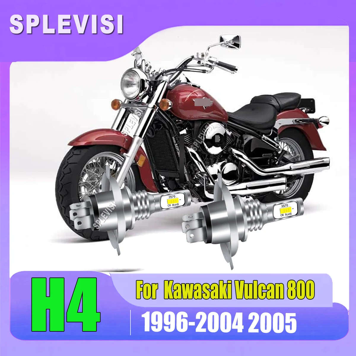 

8000LM/Pair H4 9003 LED Headlight High Low Beam Bulbs For Kawasaki Vulcan 800 1996 1997 1998 1999 2000 2001 2002 2003 2004 2005