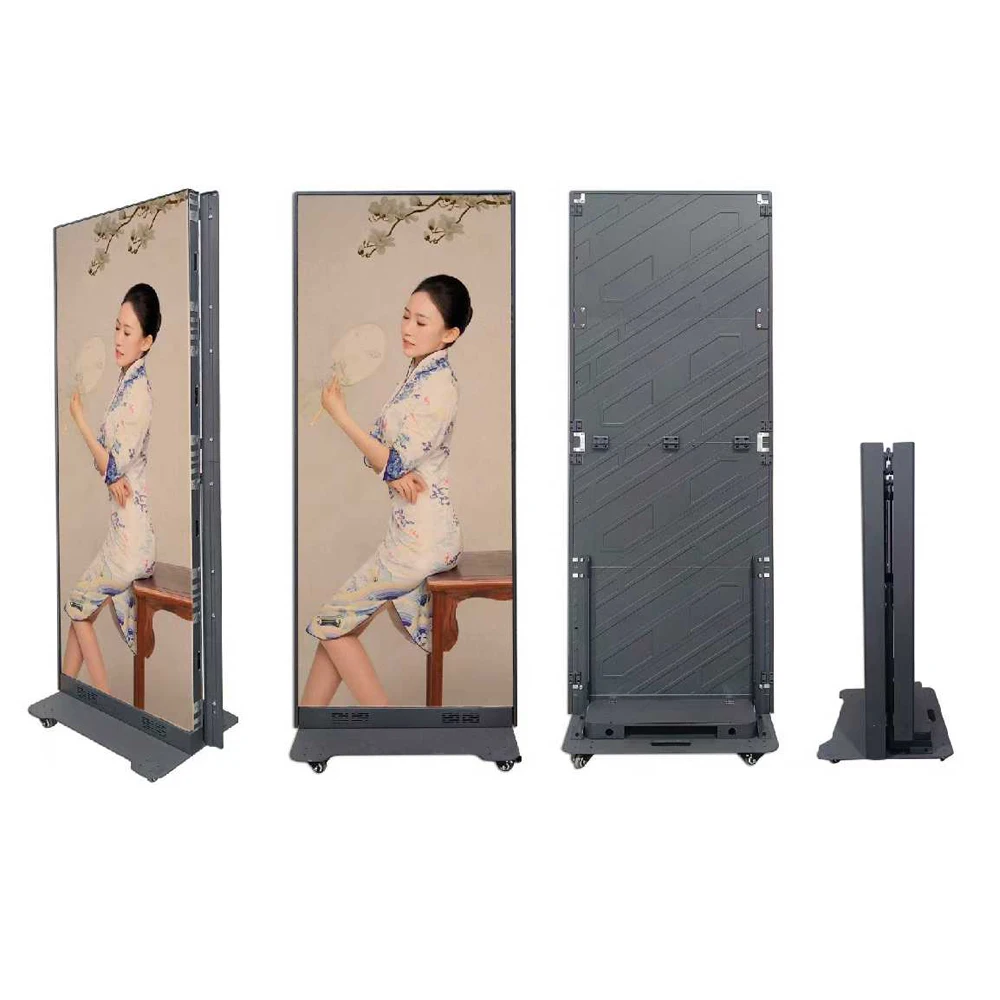 LED Display Digital Portable Display 640*1920mm Foldable LED Screen P1.875 P2 P2.5 Poster LED Display Screen Panel Banner