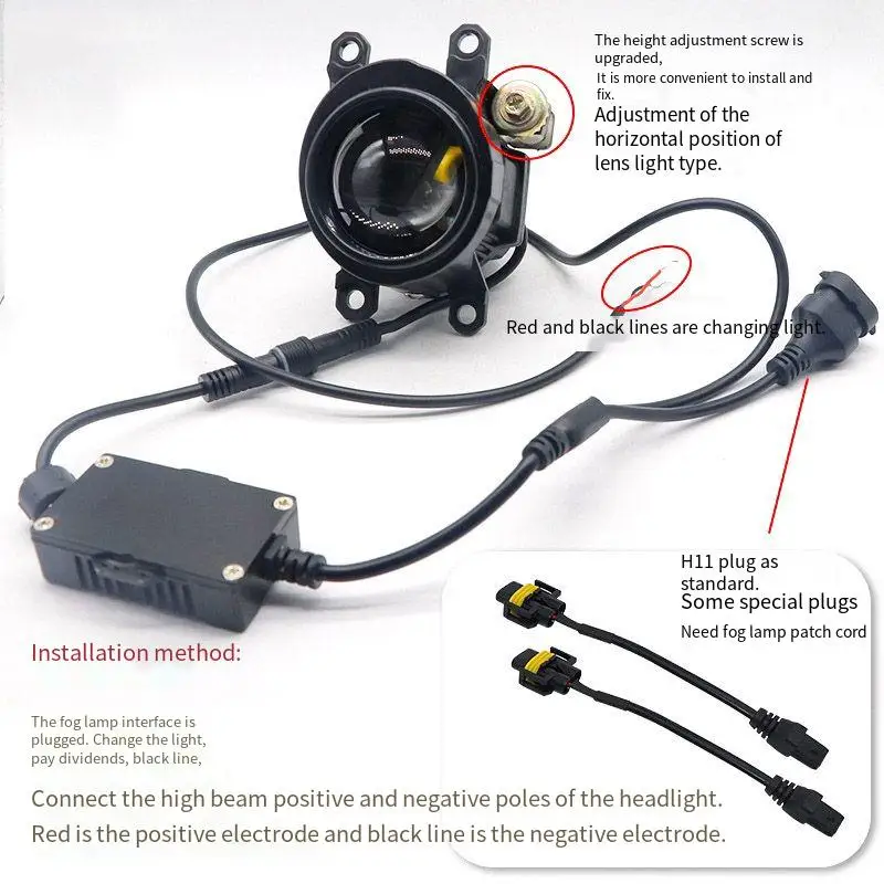 

Universal 2 Inch Bi LED Fog Light Projector Lens 12V 35W 3000K 6000K for Toyota Lexus