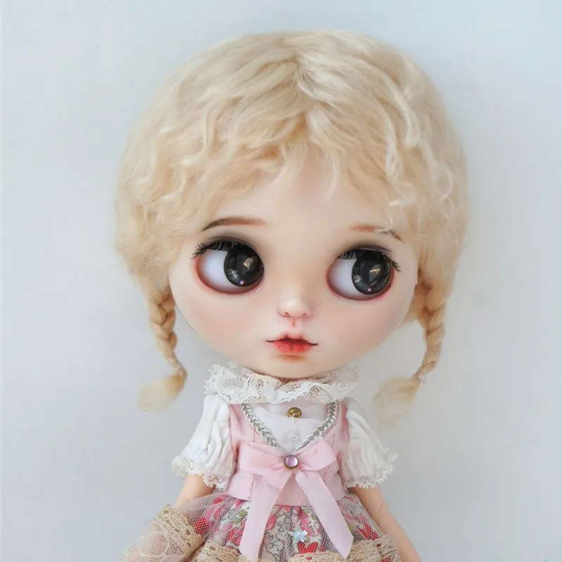 Fjusuns  JD644 9-10inch 10-11inch Messy Baby Curly Mini Twintail Mohair BJD Wigs QBaby Pullip Blythes& 18\
