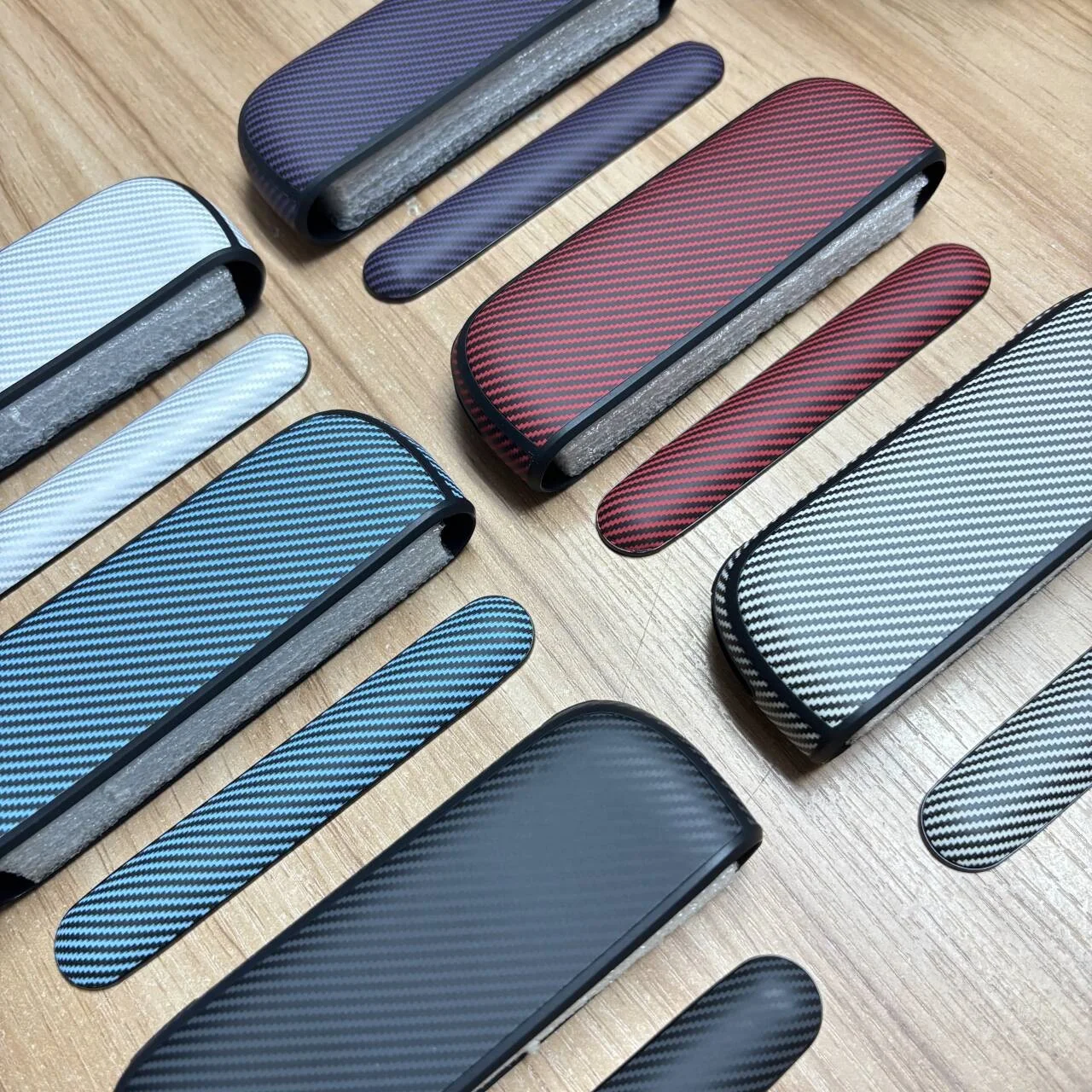 New Design Full Protection Case Colorful Pinstripes PU leather Cover for IQOS iLuumai Case Sleeve