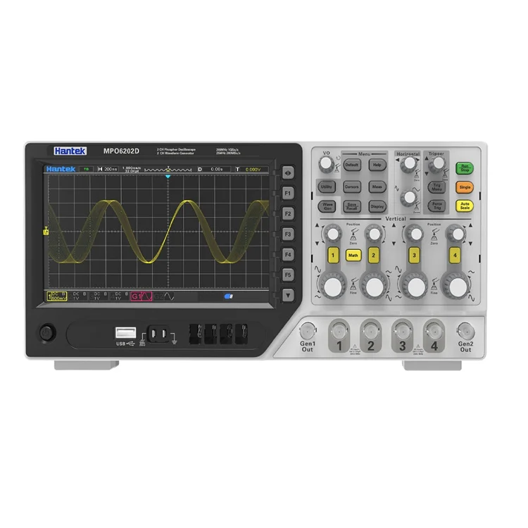 Hantek MPO6084D/6104D/6204D 4 channel Oscilloscope 16 channel logic analyzer 2 channel signal generator