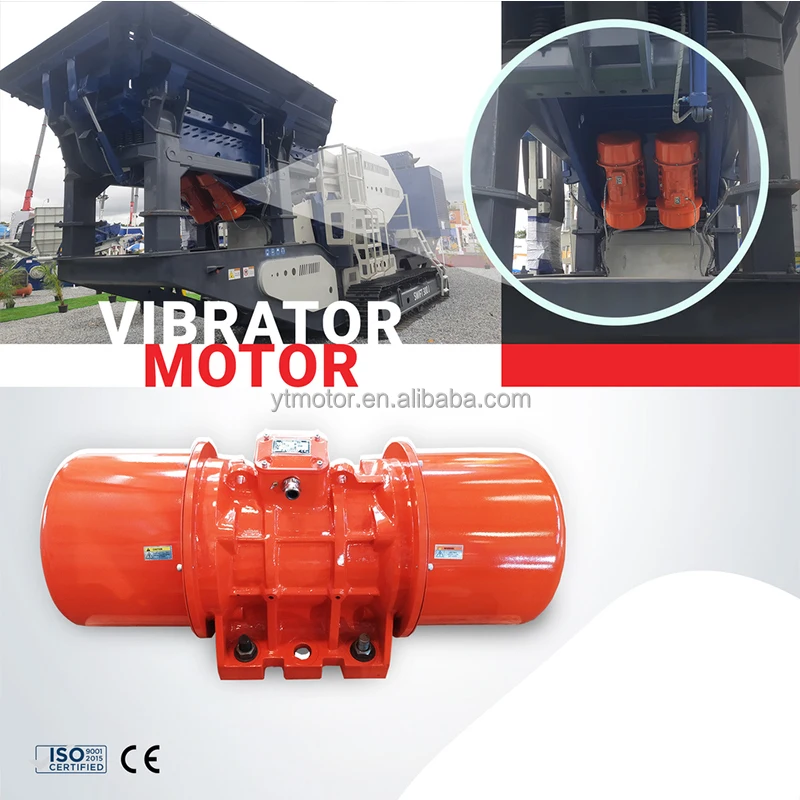 20 30 40 50 60 75 100 KN YUTONG CE Certified Electric Concrete Vibration Motor for Block Vibrator and Screen Feeder