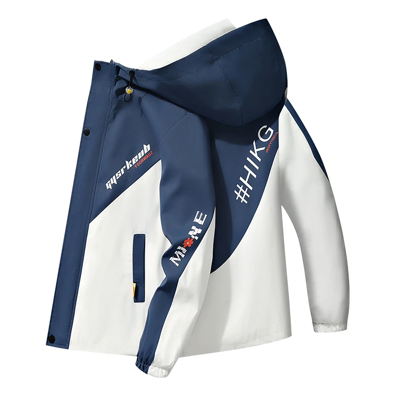 

Teenager Men Windbreaker 2025 New Spring Autumn Hooded Jacket Trendy Versatile Student Casual Coat For Men Outerwear