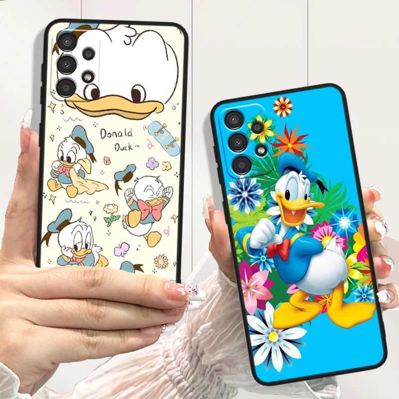 Donald Duck For Samsung S 8 9 10 20 21 22 23 24 S10e Lite Plus Ultra FE Black Silicone Phone Case Funda Soft Cover Shell Capa