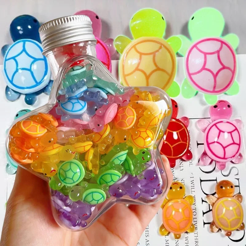 Luminous Mini เครื่องประดับเต่าเรซิ่นเรืองแสงเต่าหัตถกรรมเต่า Micro Landscape Figurines ตกแต่งบ้านของขวัญของเล่นเด็ก