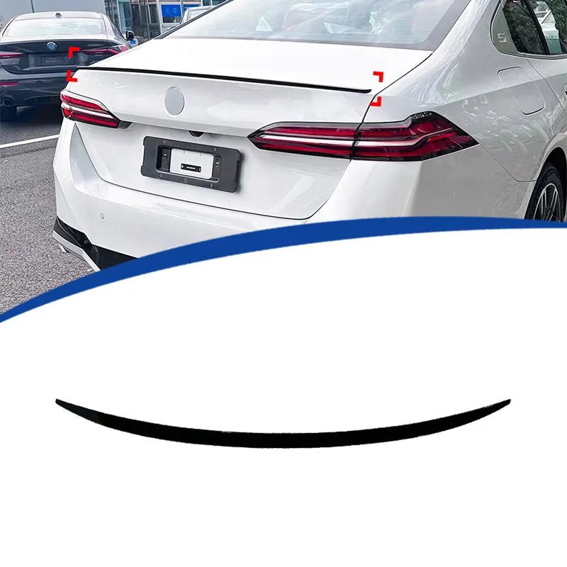 

For BMW 5 Series G60 2024 Night Edition Rear Spoiler Wing ABS Plastic Adhesive Installation Gloss Black