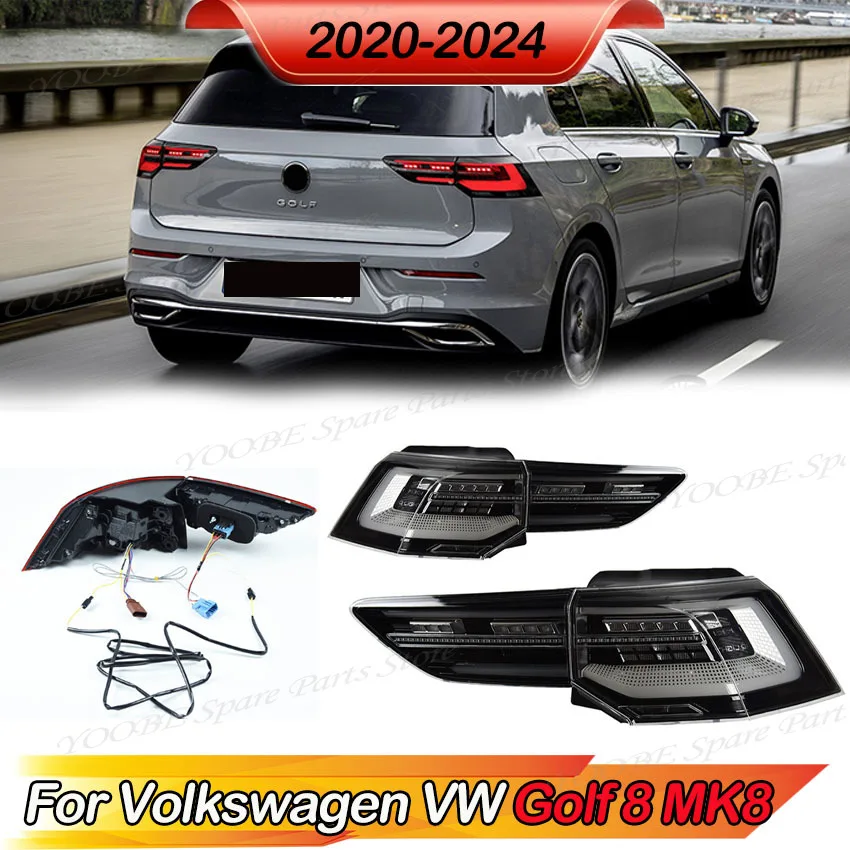 

Car LED Tail Light Assembly for Volkswagen VW Golf 8 MK8 2020-2024 Reversing Parking Lights Turn Signal Light Auto Accessories