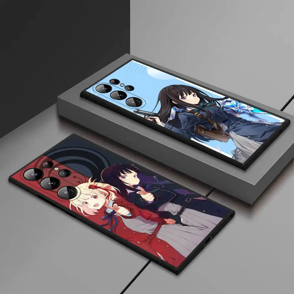 

Anime L-Lycoris Recoil Phone Case For Samsung Galaxy S25 Ultra S22 S23 S24 Ultra S21 S20 5G Protective Soft Silicone TPU Funda