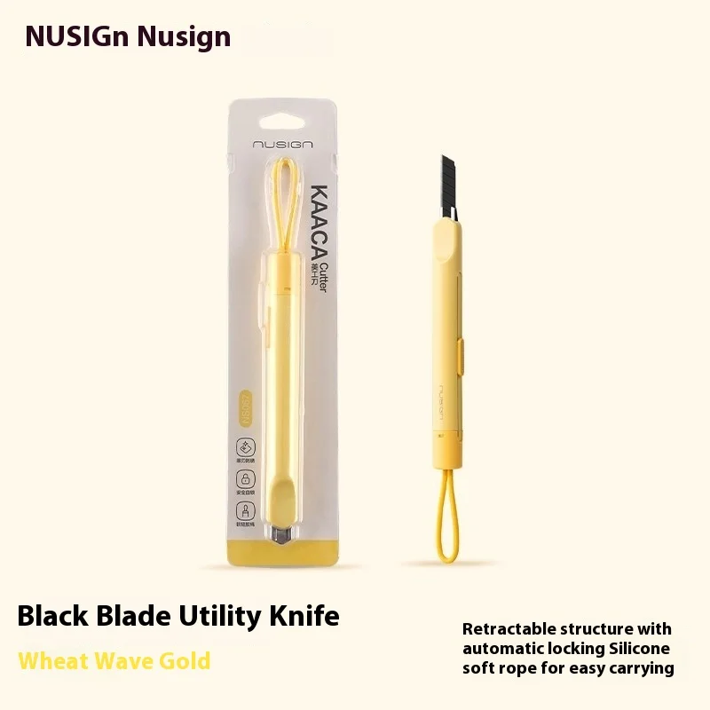 DeLi Mini Multifunctional Portable Telescopic Cutting Knife Student Child Lightweight Paper Cutting Hand Knife Labor Saving Tool