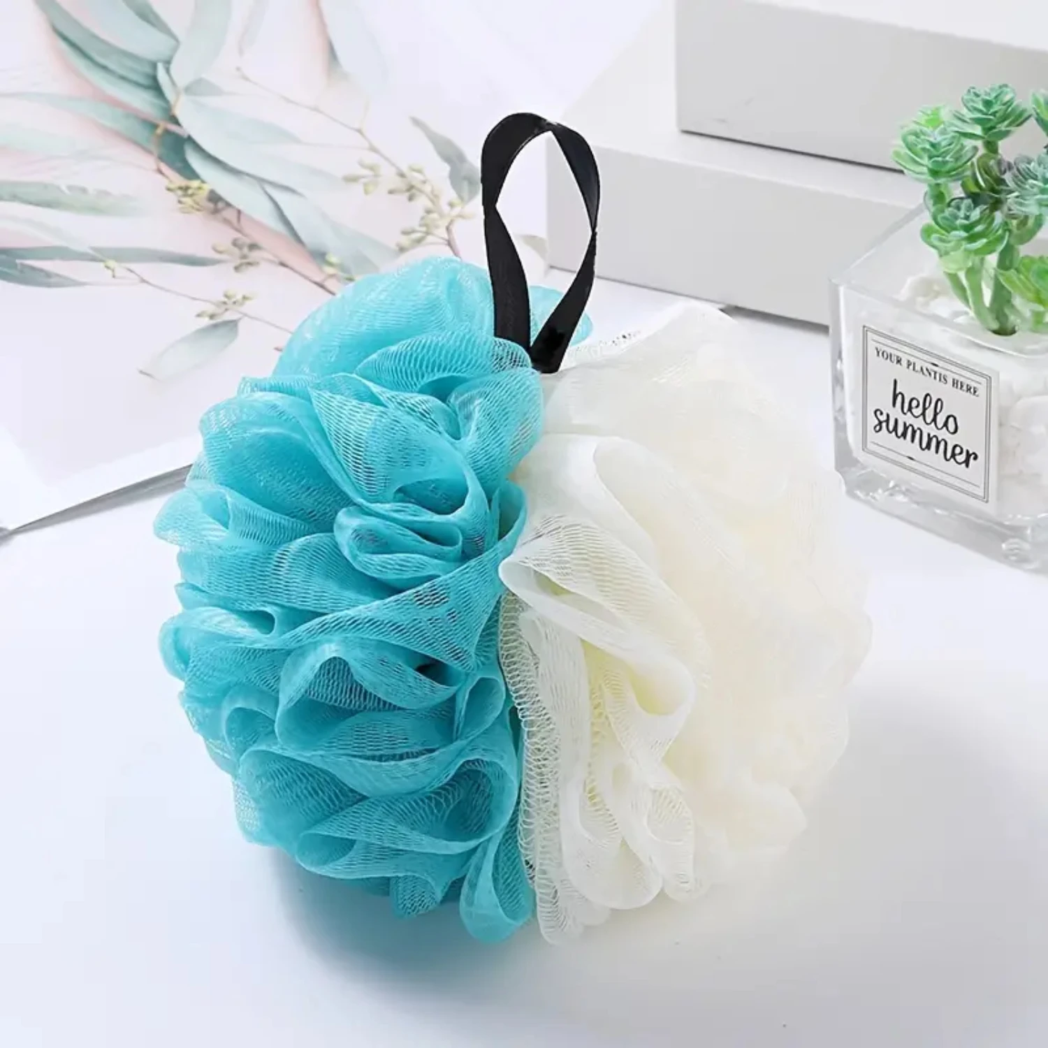 Accesorios de baño, color aleatorio, bola de baño de limpieza profunda, bola exfoliante de piel suave y suave, accesorio de baño esencial de 1 pieza