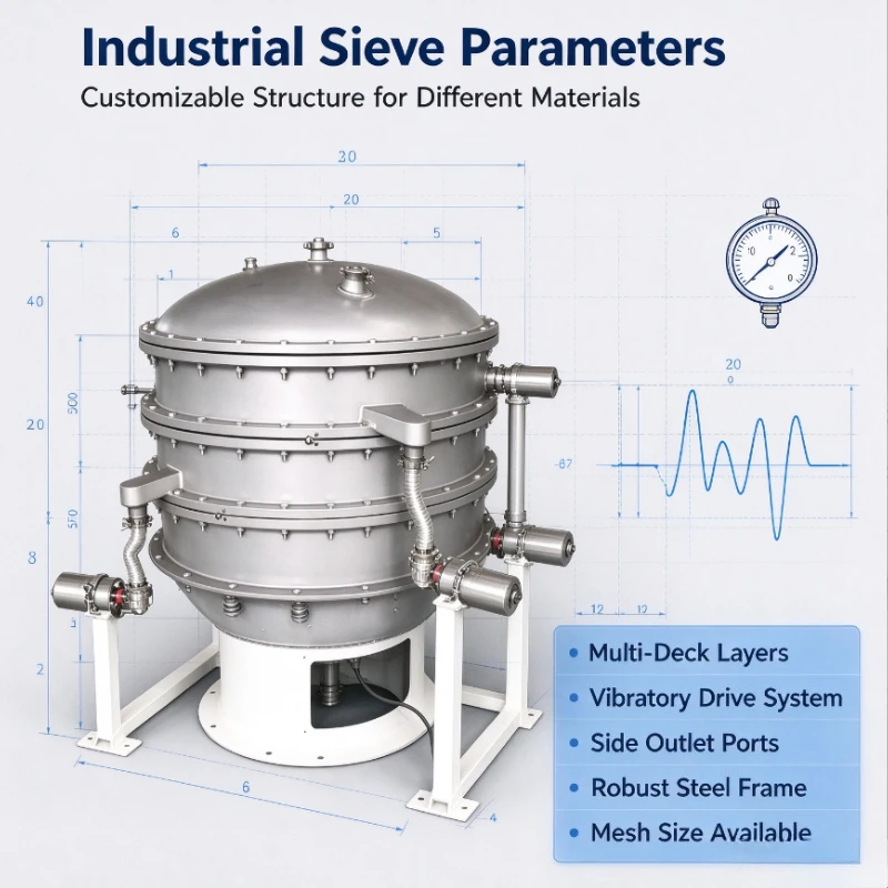 Customized Stainless Steel Multi Layer Rotary Vibrating Sieve Circular Vibrating Screen Separator for Powder and Granules