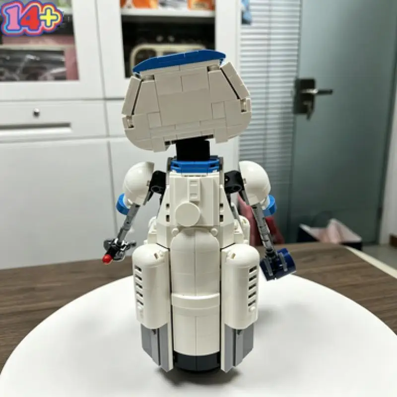 2026 New 747pcs Sci Fi Rticulated Robot Home Intelligence Butler Robot Assistant Building Block Model Toy Ornament Birthday Gift