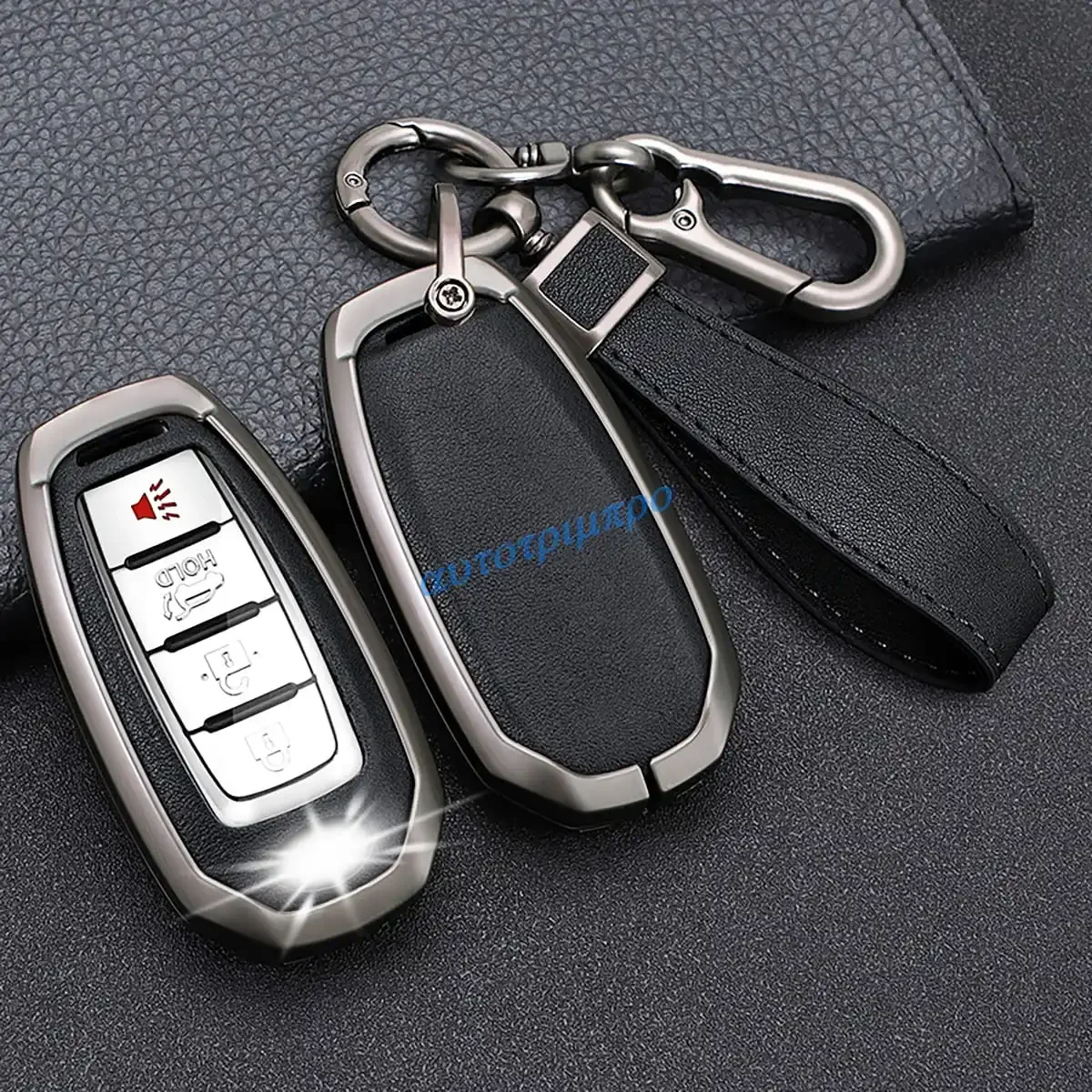 Metal Key Chain Fob Case Cover keychain Shell Holder For Infiniti Q50 Q60 QX50 QX55 QX60 Accessories 2019-2025 2024 2023 2022 view 4