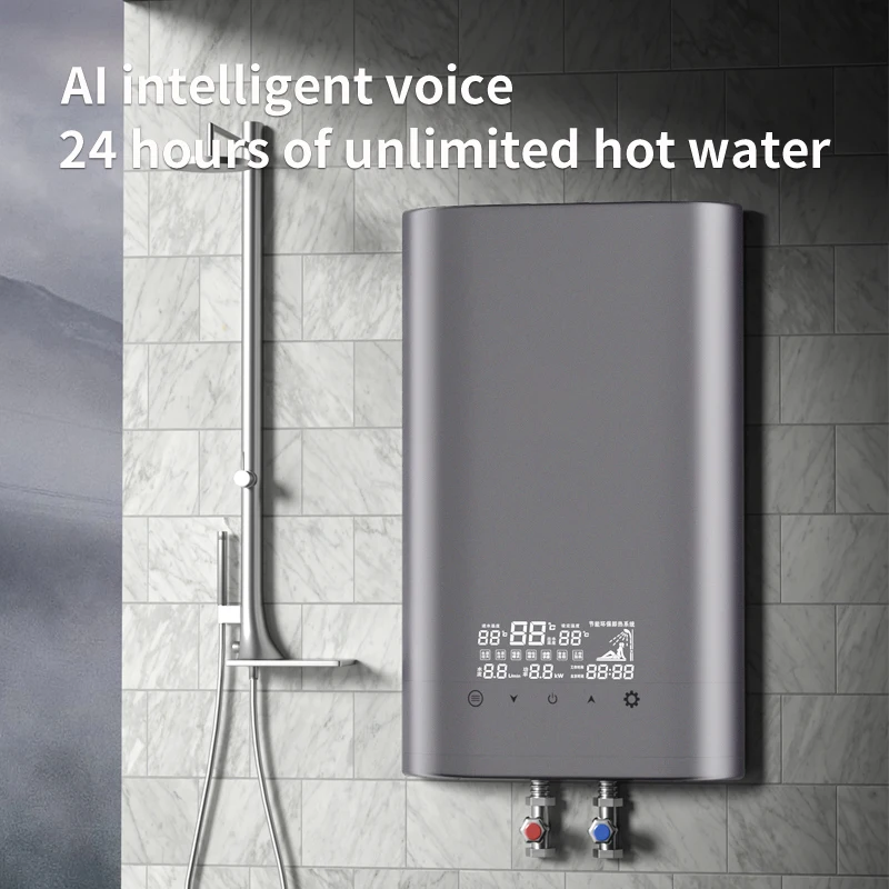 220V Instant Electric Water Heater Household Intelligent Voice Control Bath Fast Heat Large Amount of Water For Shower Bathroom