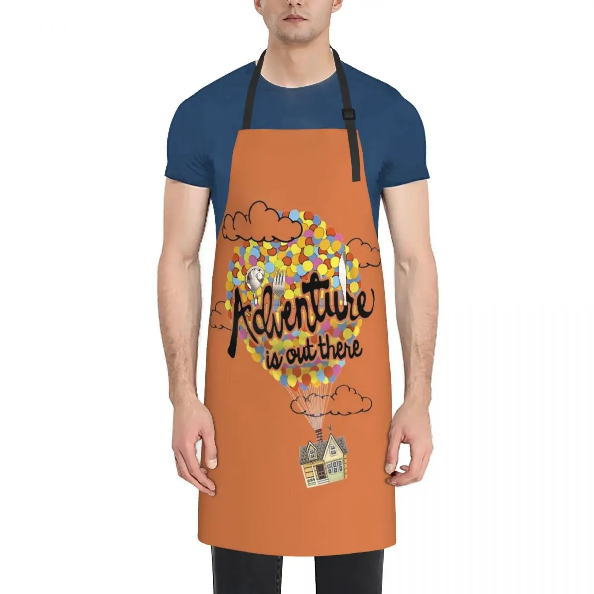 Up Adventure House Balloon Cartoon Apron Hairdresser Teacher Kitchens For Men Smock for hairdressing Apron