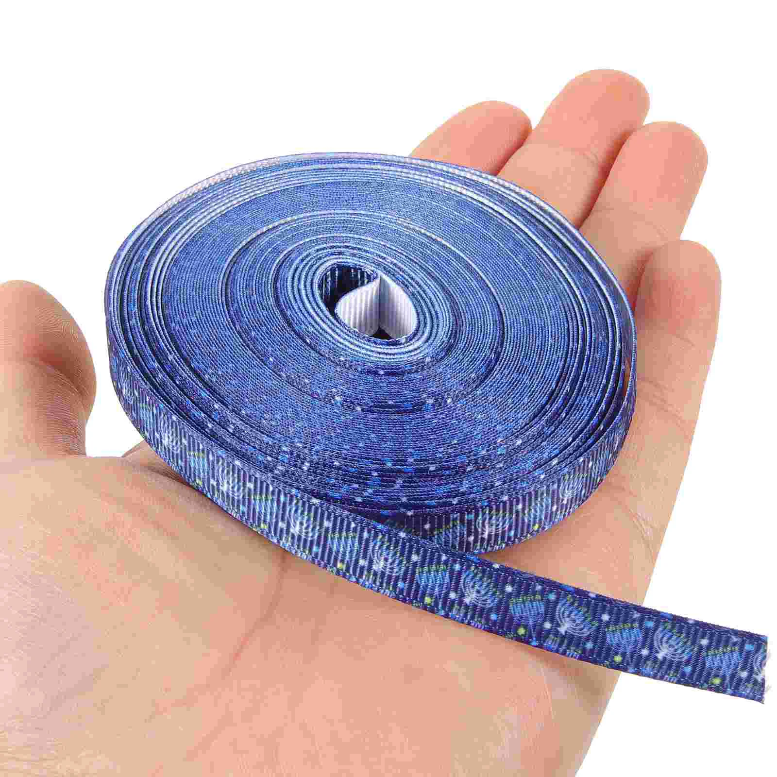 Hanukkah Ribbon Jewish Decoration DIY Gift Packaging Ornament Manual Wrapping Decorative Ribbons Fabric Hair Clamp Exquisite