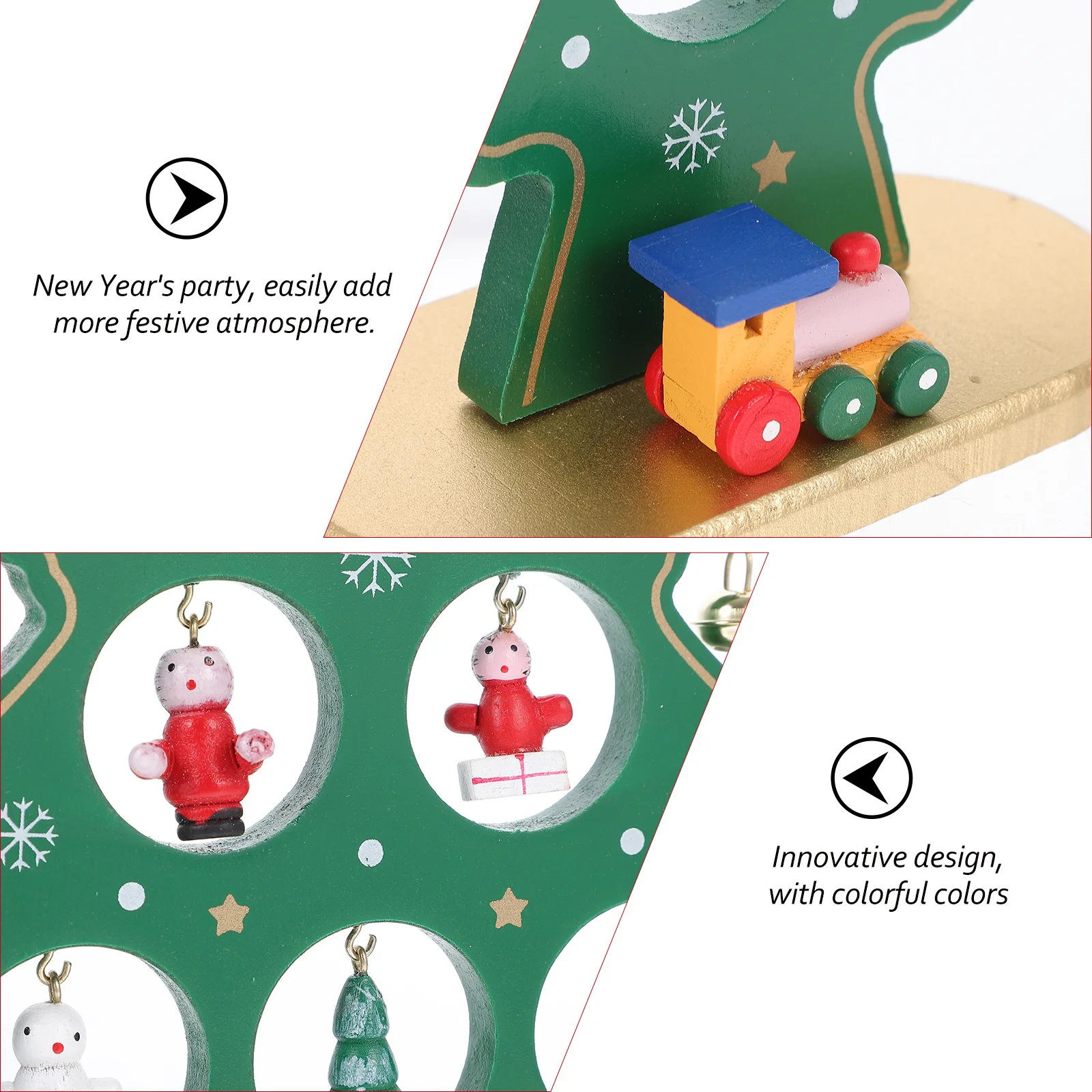

Mini Christmas Tree Decor Wooden Desktop Ornament Xmas Party Festive Scene Decoration Holiday Home Decor Xmas Wooden Ornament