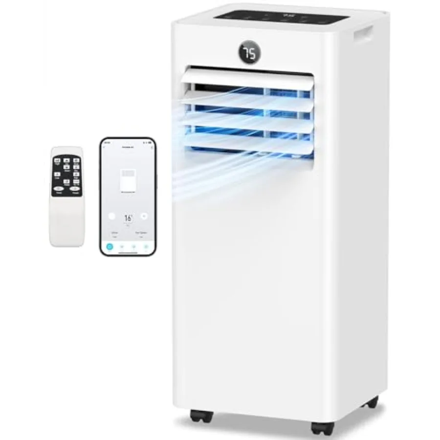 

Portable Air Conditioner 16, 000 Btu for large rooms up to 750 sq.ft, white ABS plastic, fast cooling + dehumidifier + fan + 36