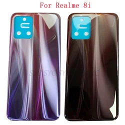 Battery Cover Rear Door Case Housing For Realme 8i Back Cover with Adhesive Sticker Logo Repair Parts