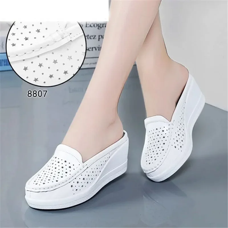 MVVJKE Flat Shoes Female Snakeskin Summer Clogs Woman Slippers Soft Big Size Slides Beach Comfort Basic Fabric Fretwork Casual