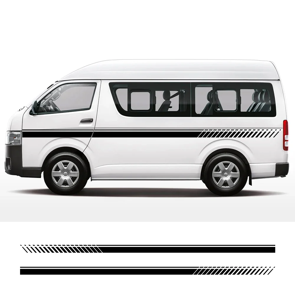 

Creative Car Waist Line Side Long Stripes Decor Stickers Auto Body Decor Vinyl Film Decals Tuning Accessories For Toyota Hiace