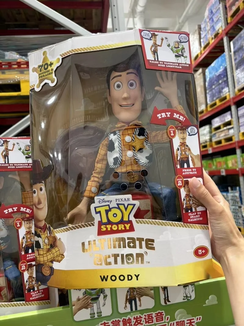 Sam Pixar Buzz Lightyear Ultimate Action Figure Toy Story With Sound Effect Collectible Desktop Decoration Ornament