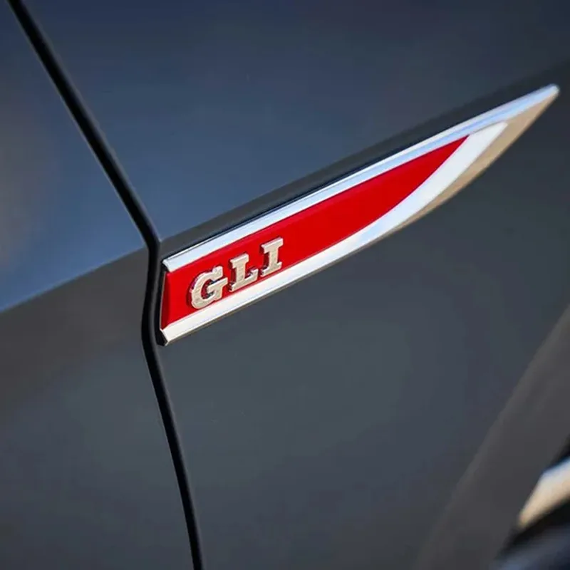 1Pairs Metal Logo GLI Badge Decal Car Fender Emblem Sticker For Volkswagen VW Jetta 4 MK4 MK5 MK6 MK7 GLI Sticker Accessories