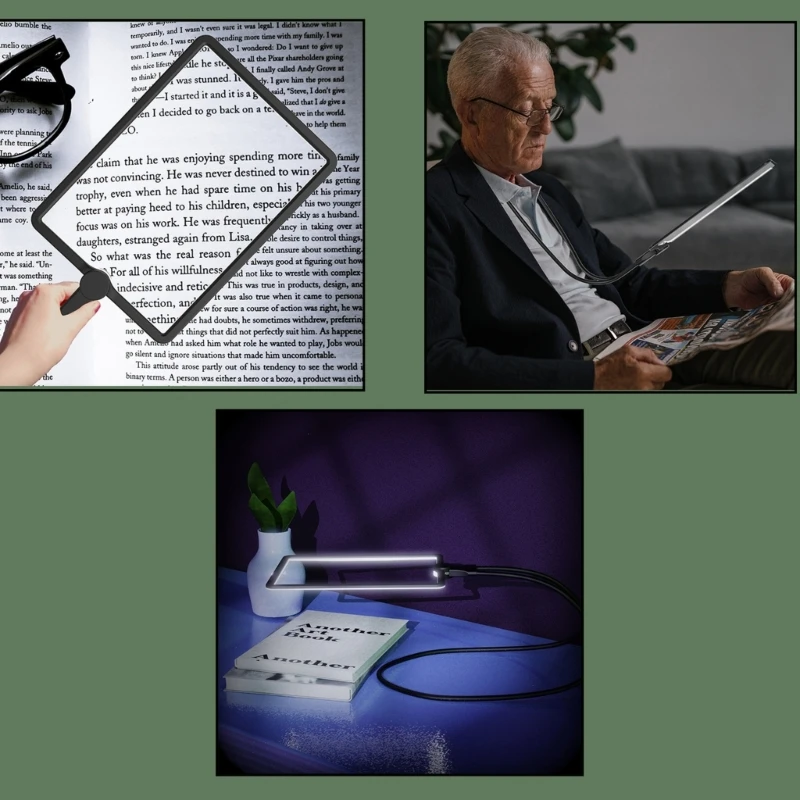 1.8X Magnifying Lens with LED Light Magnifying Glass for Seniors Reading Flexible Gooseneck Page Magnifiers Dropship