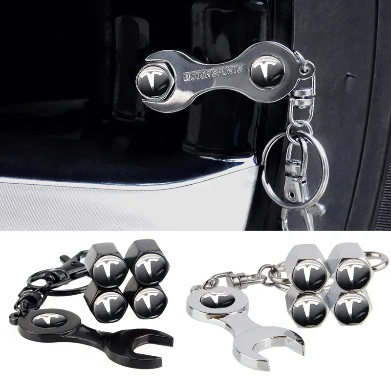 Bouchons de Valve de jante de pneu de roue de voiture, 4 pièces, couvercles de style pour Tesla modèle 3 Y S X Roadster modèle modèle 3 P75D P85D P90D P100D décoration