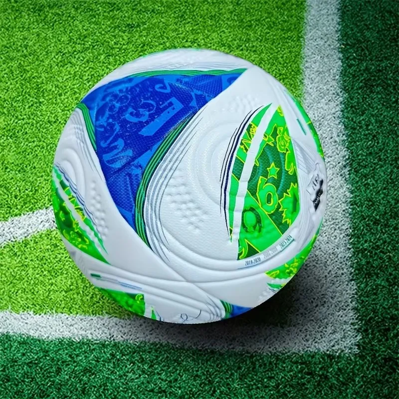 Bola Sepak Berkualitas Tinggi Ukuran Resmi 5 Bahan PU Tanpa Jahitan untuk Pertandingan Luar Ruangan Tim Sepak Bola Latihan Ballon De Foot