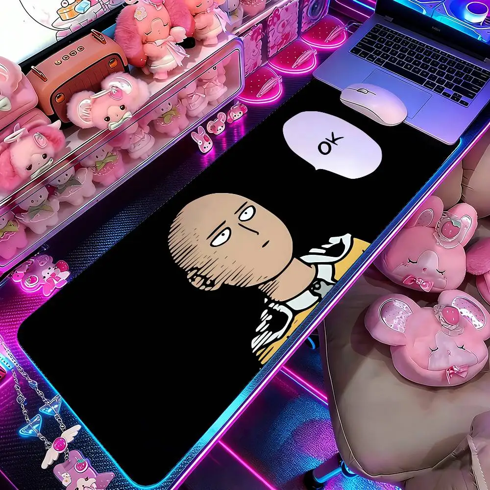 One P-Punch Man Mouse Pad Computer Mat Deskpad Laptop Keyboard Mat Office Large Landscape Mousepad