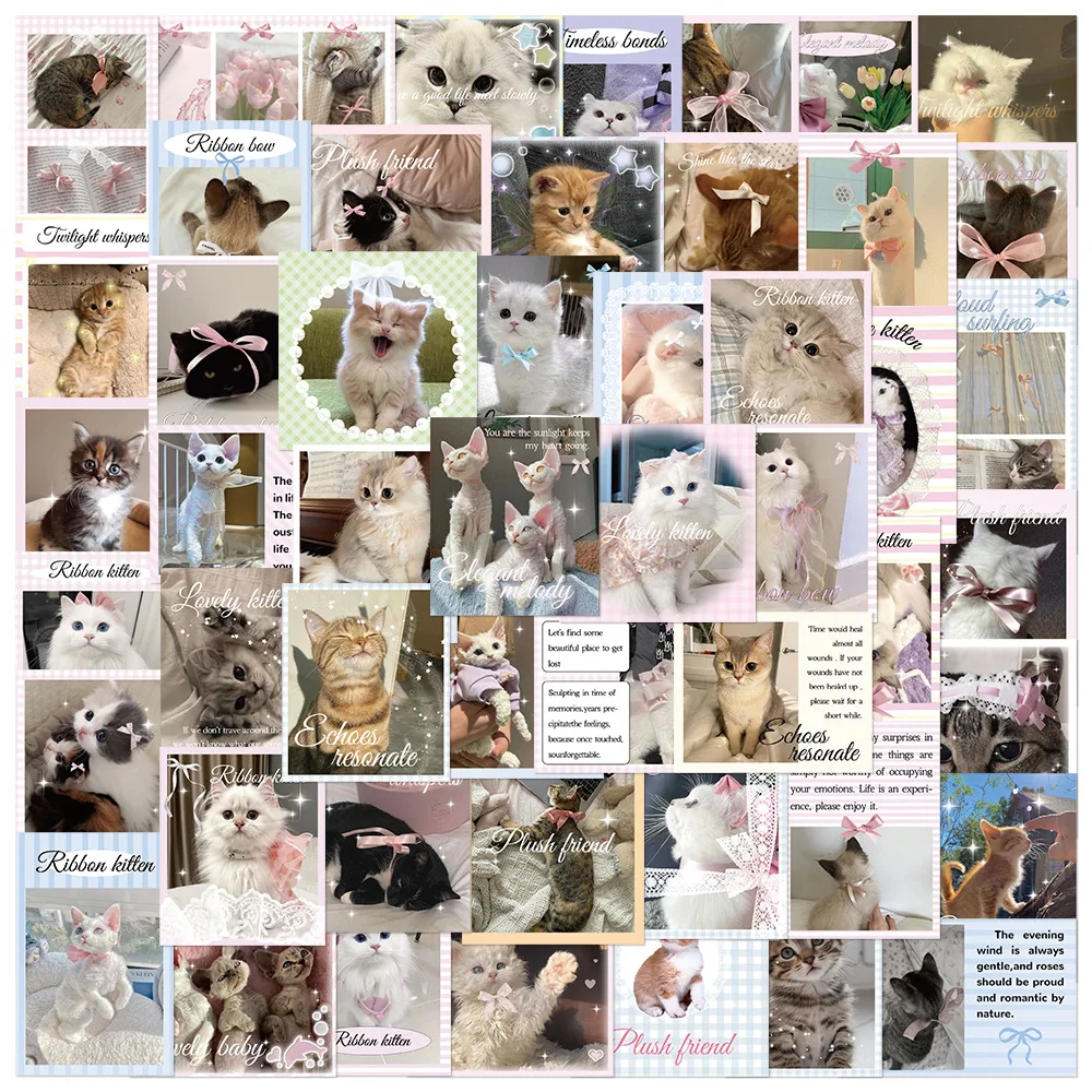 

10/30/50PCS INS Style Ballet Style Kitten Cat Sticker DIY Phone Laptop Luggage Skateboard Graffiti Decals Fun for Toy
