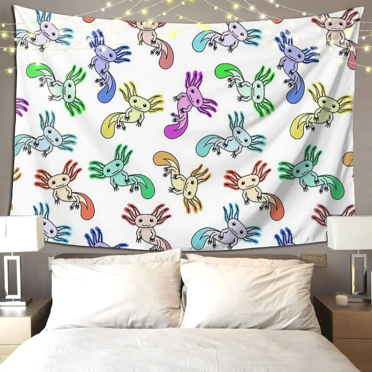 

Аксолотль гобелен с морскими животными хиппи настенный эстетический домашний декор гобелены для гостиной спальни комната в общежитии