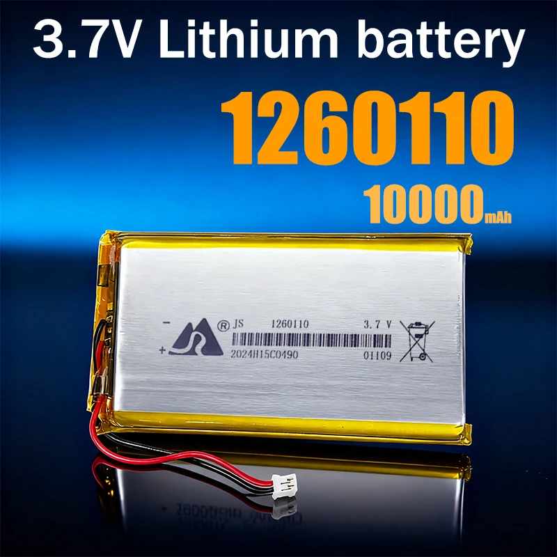 NEW 1260110 Li-polymer Battery 3.7V 10000mAh Soft Pack Batteries Lithium Ion for Mobile Power Camping Light Tablet Computer GPS