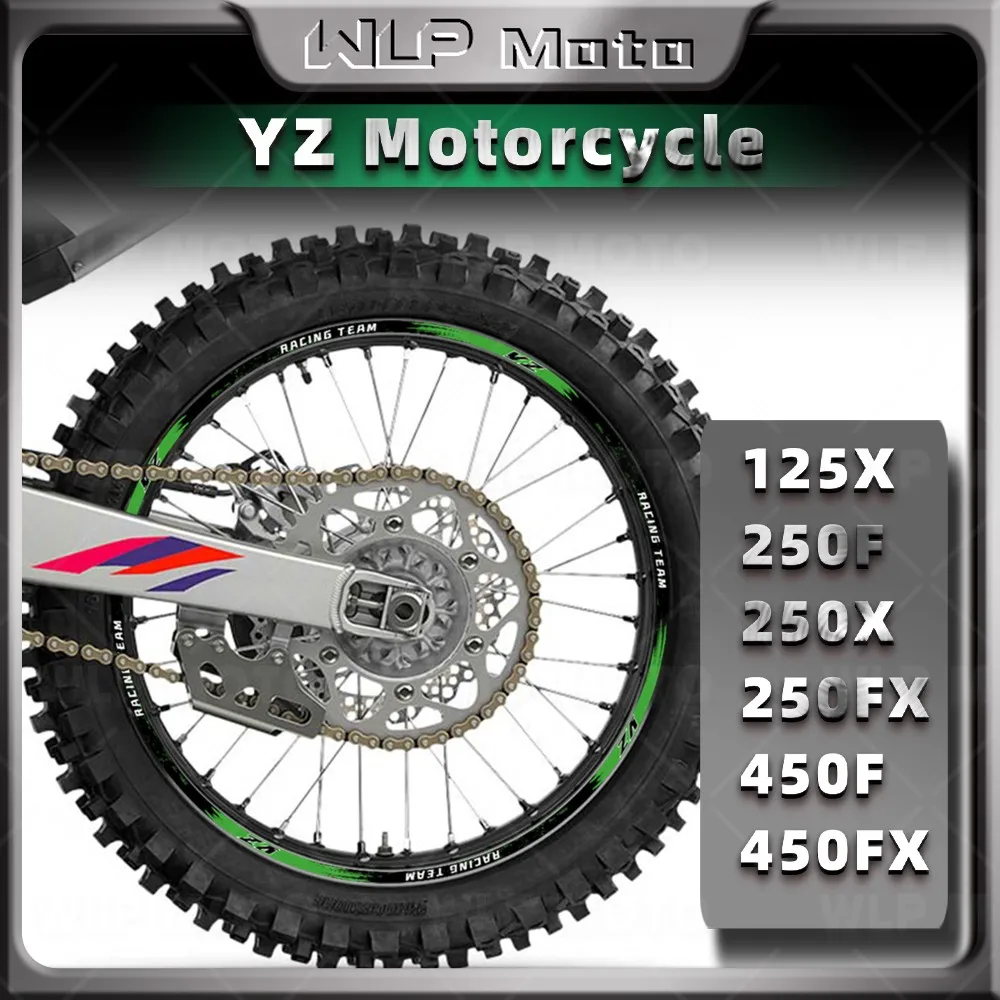 

For YZ125 125X 250 YZ250F YZ250X YZ250FX YZ450F YZ450FX YZ yz Motorcycle Wheel Sticker Rim Decal Reflective Hub Stripe Tape