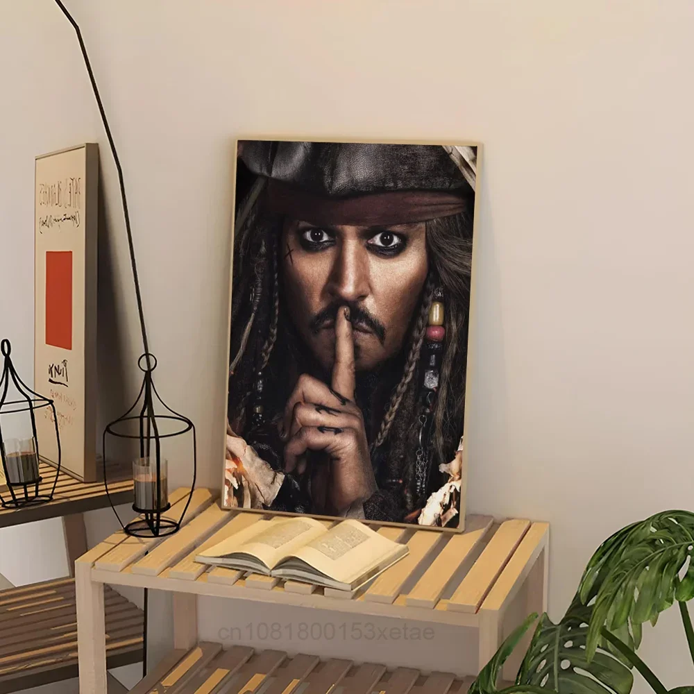 1 قطعة جاك سبارو الممثل جوني ديب المشارك ورقة طباعة غرفة المعيشة المنزلي غرفة نوم مدخل بار مقهى الفن اللوحة ديكور #3