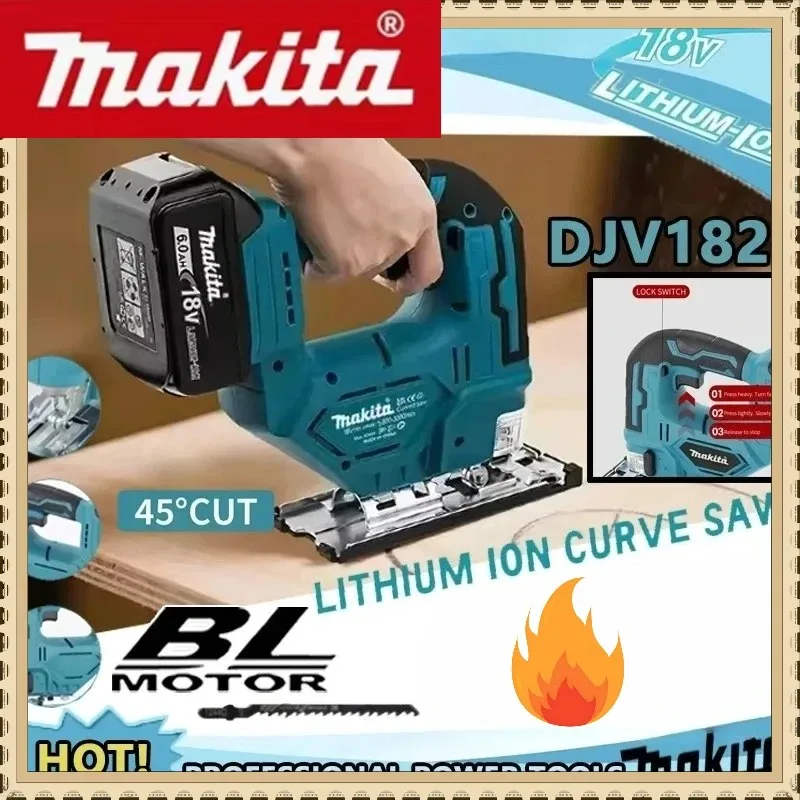 Makita 18V Cordless Jig Saw 800-3000RPM 90mm Max Cutting Depth for Wood Cutting and DIY Home Improvement Projects