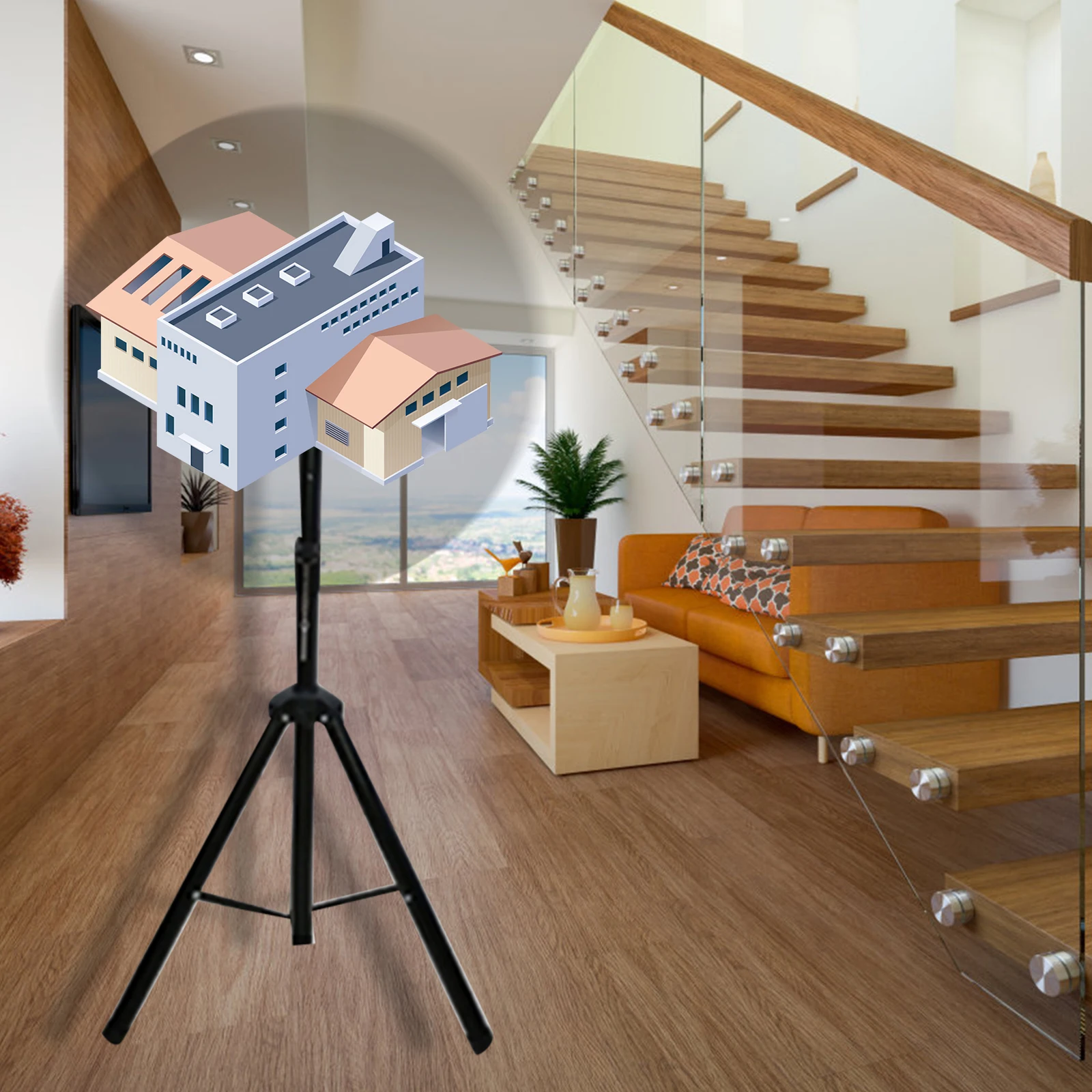 42cm 3D Holographic Projector Fan 224LED Lamp Beads HD  Wifi Hologram Projector Light LED Sign Advertising Display