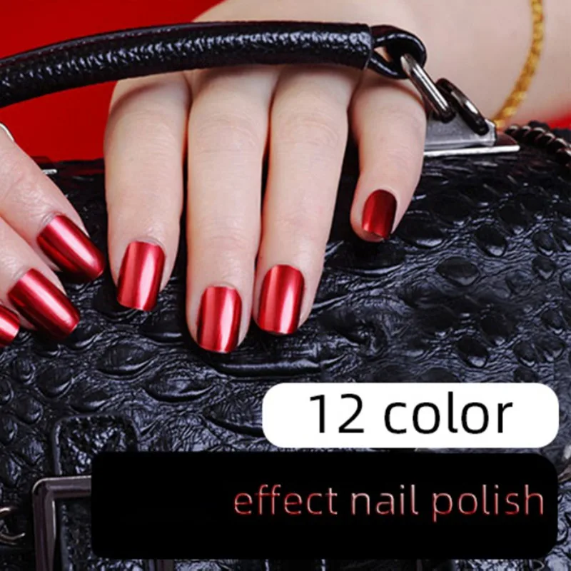 Esmalte de uñas metálico de 18ml, Gel de espejo, no tóxico, brillo de secado rápido, esmalte de uñas colorido, decoración de laca para manicura
