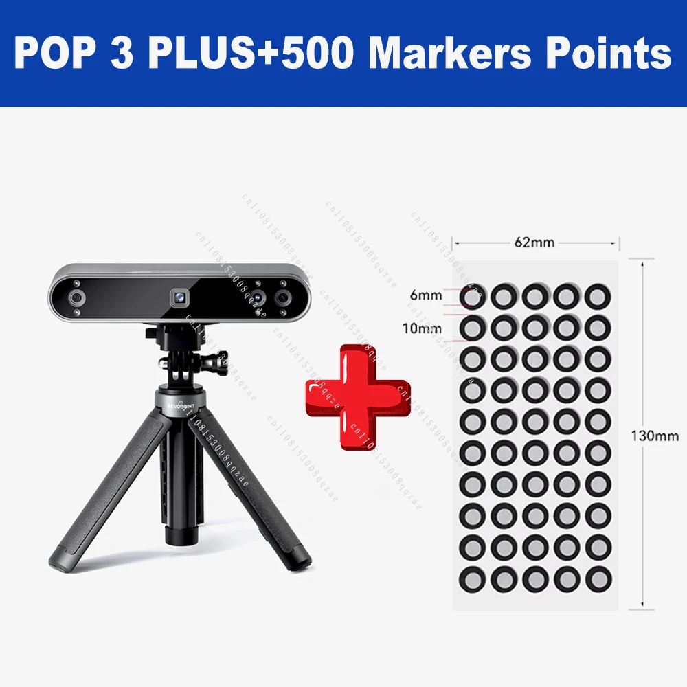 Handheld 3d Scanner High-precision 18fps Speed Medium Object 0.04mm Precision(Send Free 500 6-10nm Markers) POP 3 PLUS