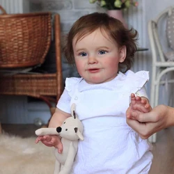 NPK 24inch High Quality Already Finished Painted Handmade Doll Reborn Toddler Girl Doll Zoe Skin Very Detailed 3D Skin
