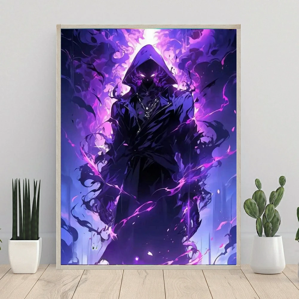 Solo Leveling Anime Full Round/Square drill Diamond Painting Art Sung Jinwoo Ant King Mosaic Handwork Home Decor frameless
