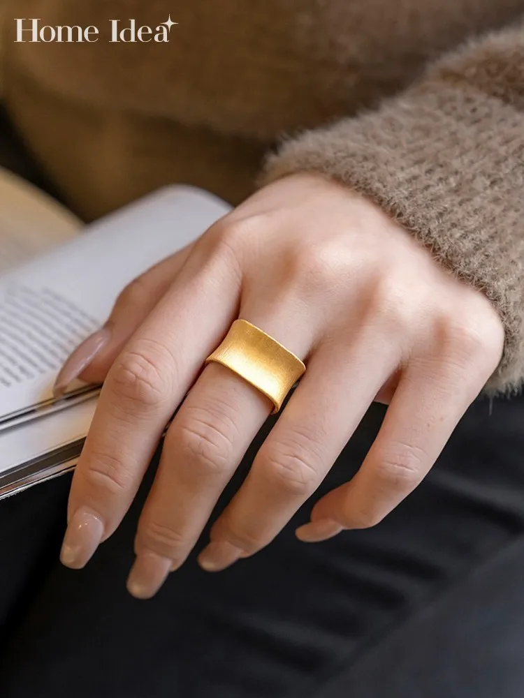 

Office Women Fashion Fine Jewelry 925 Sterling Silver Ring Adjustable Classic Plain Ring Designer Vintage Elegant Ladies Rings